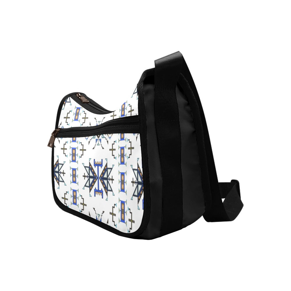 Eagle Strike Fabric White Crossbody Bag