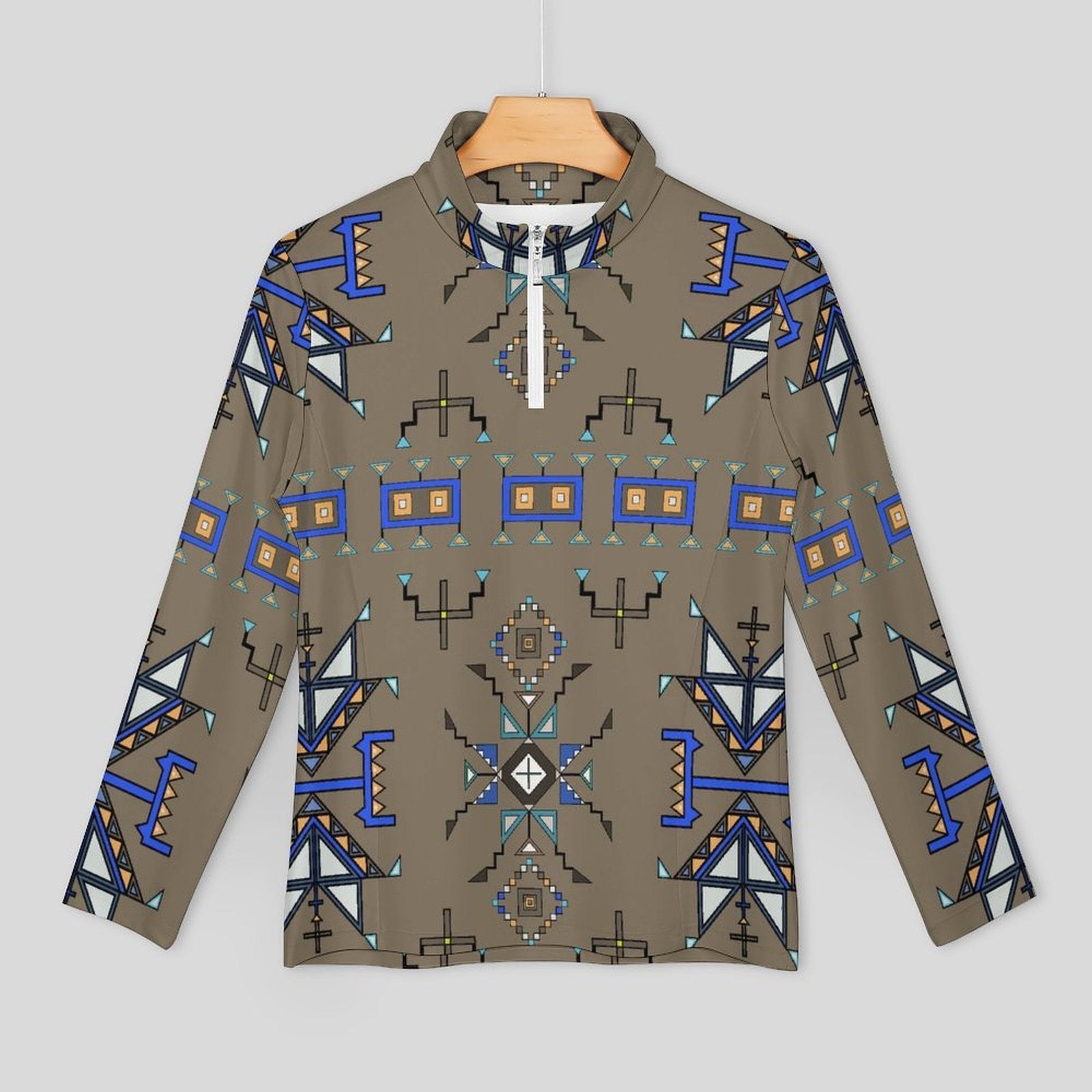 Eagle Strike Brown Long Sleeve Yoga Shirt