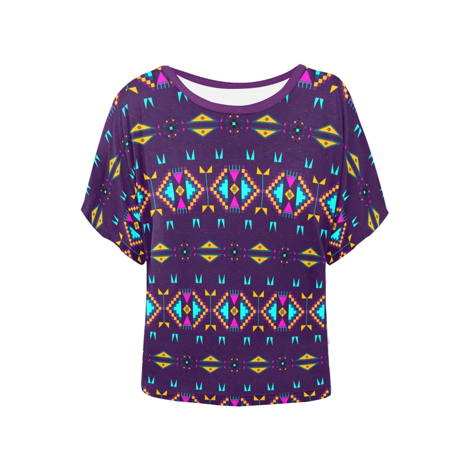 Rite of Passage Dark Purple Women's Batwing-Sleeved Blouse T shirt