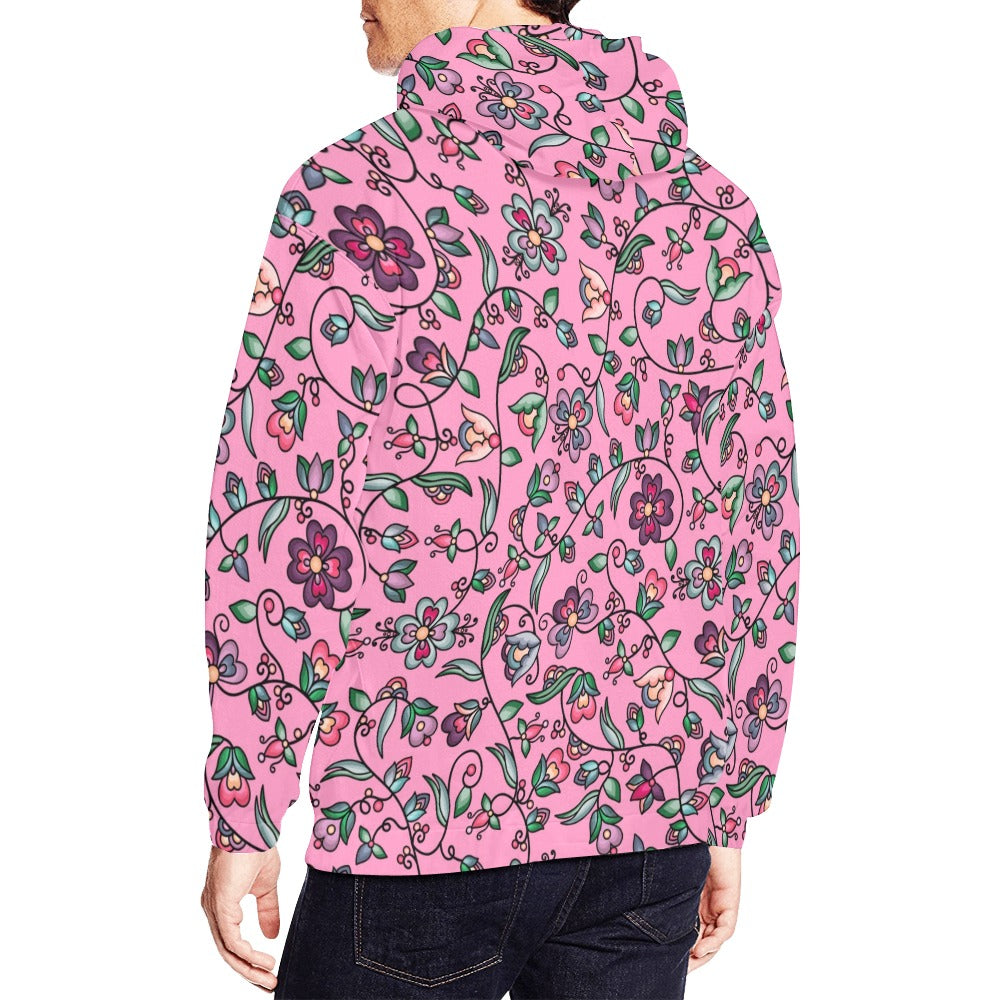 Amber Evening Garland Pink Hoodie for Men (USA Size)
