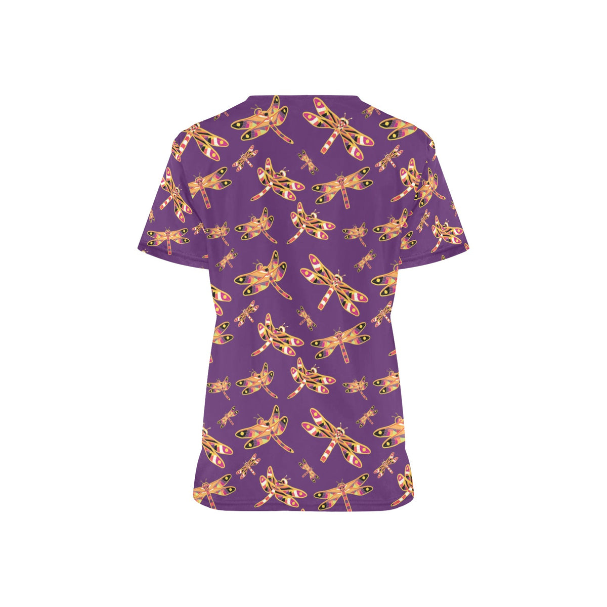 Gathering Yellow Purple Scrub Top