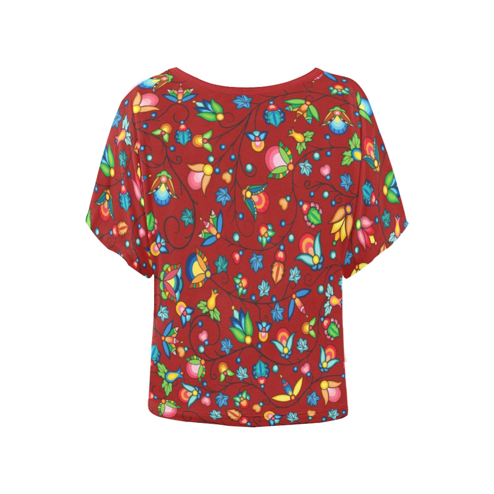 Prairie Plains Spirit Red Women's Batwing-Sleeved Blouse T shirt