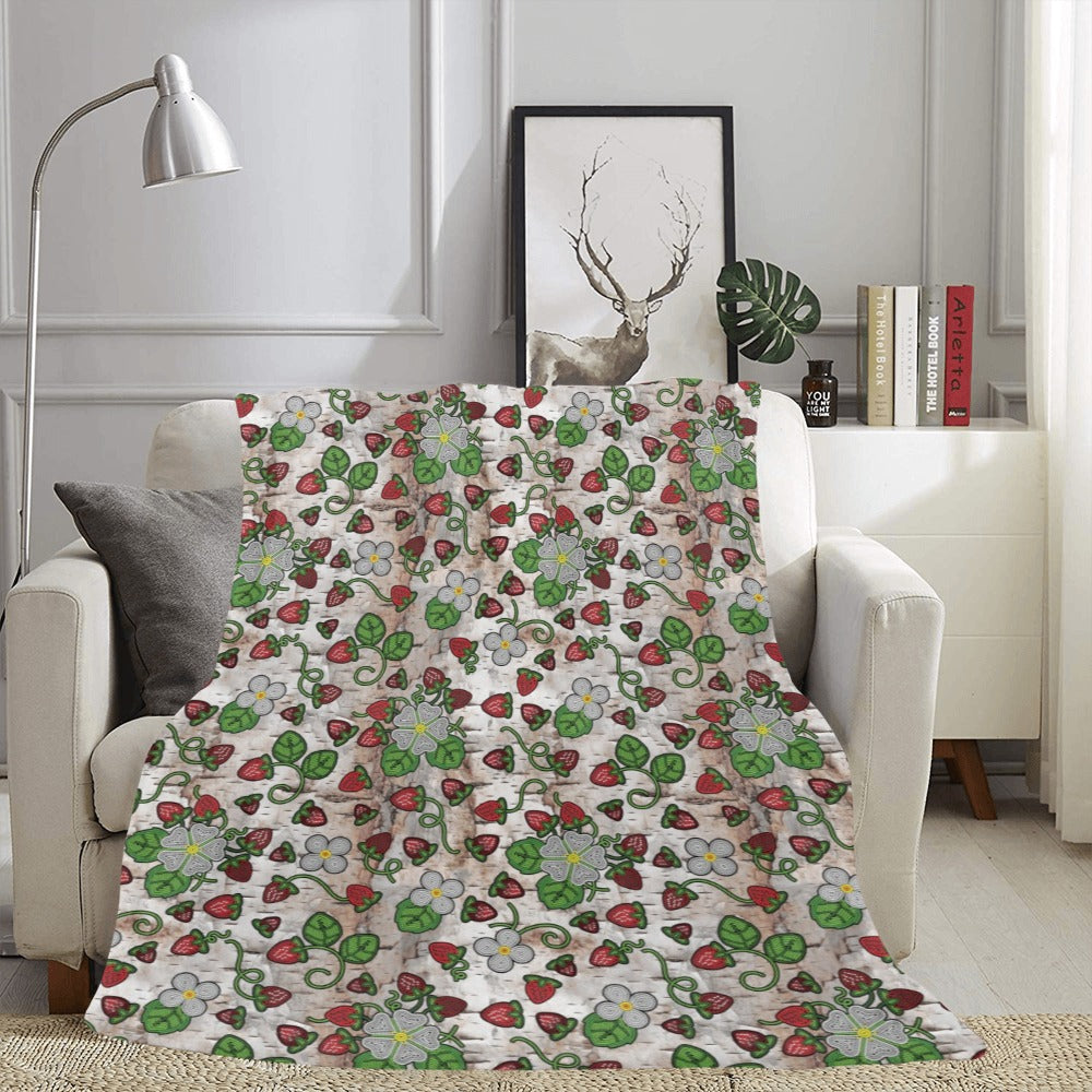 Strawberry Dreams Br Bark Ultra-Soft Micro Fleece Blanket 60"x80"