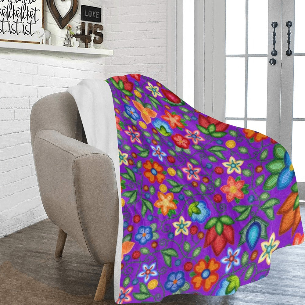 Morning Harmony Purple Ultra-Soft Micro Fleece Blanket 60"x80"
