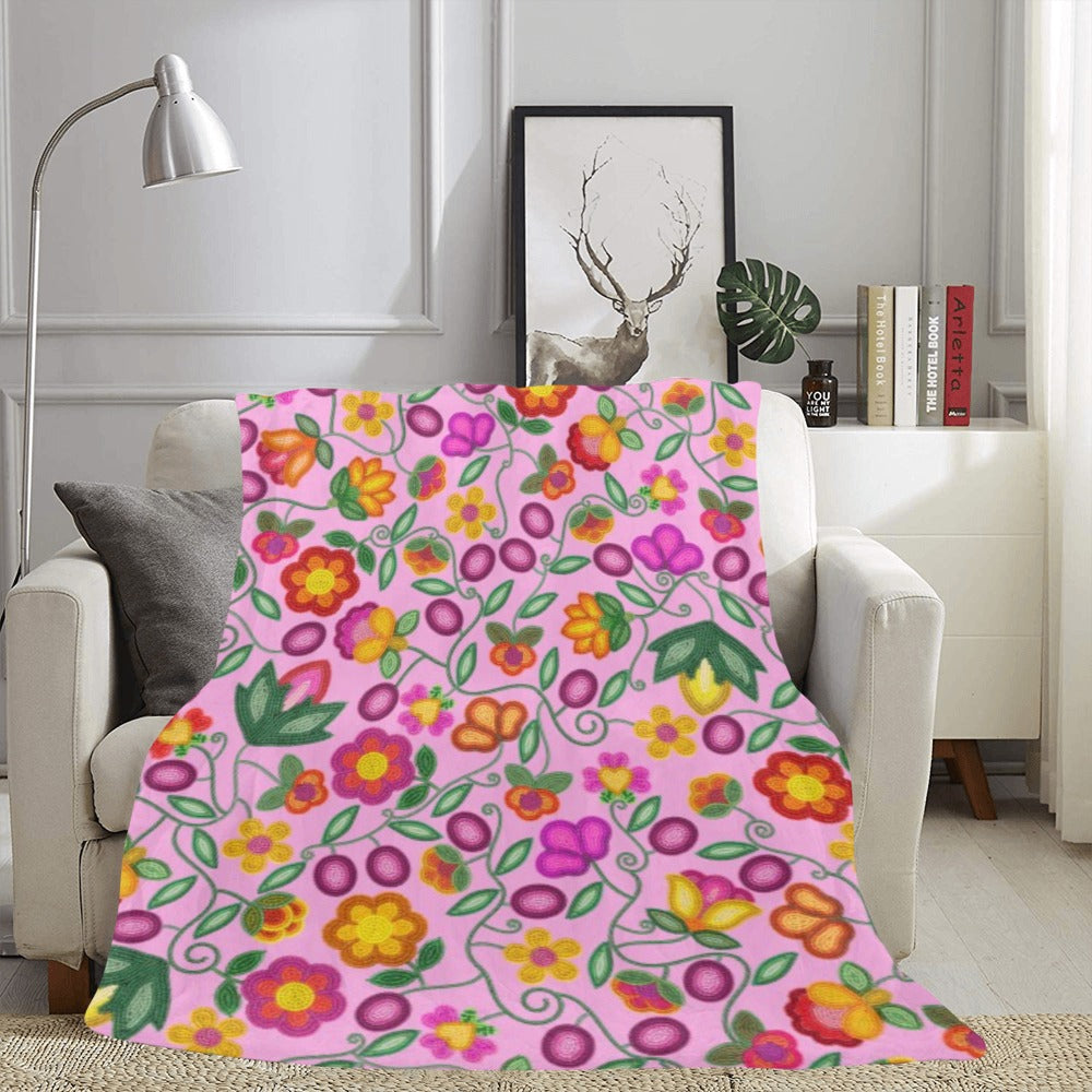 Boreal Bounty Pink Ultra-Soft Micro Fleece Blanket 60"x80"