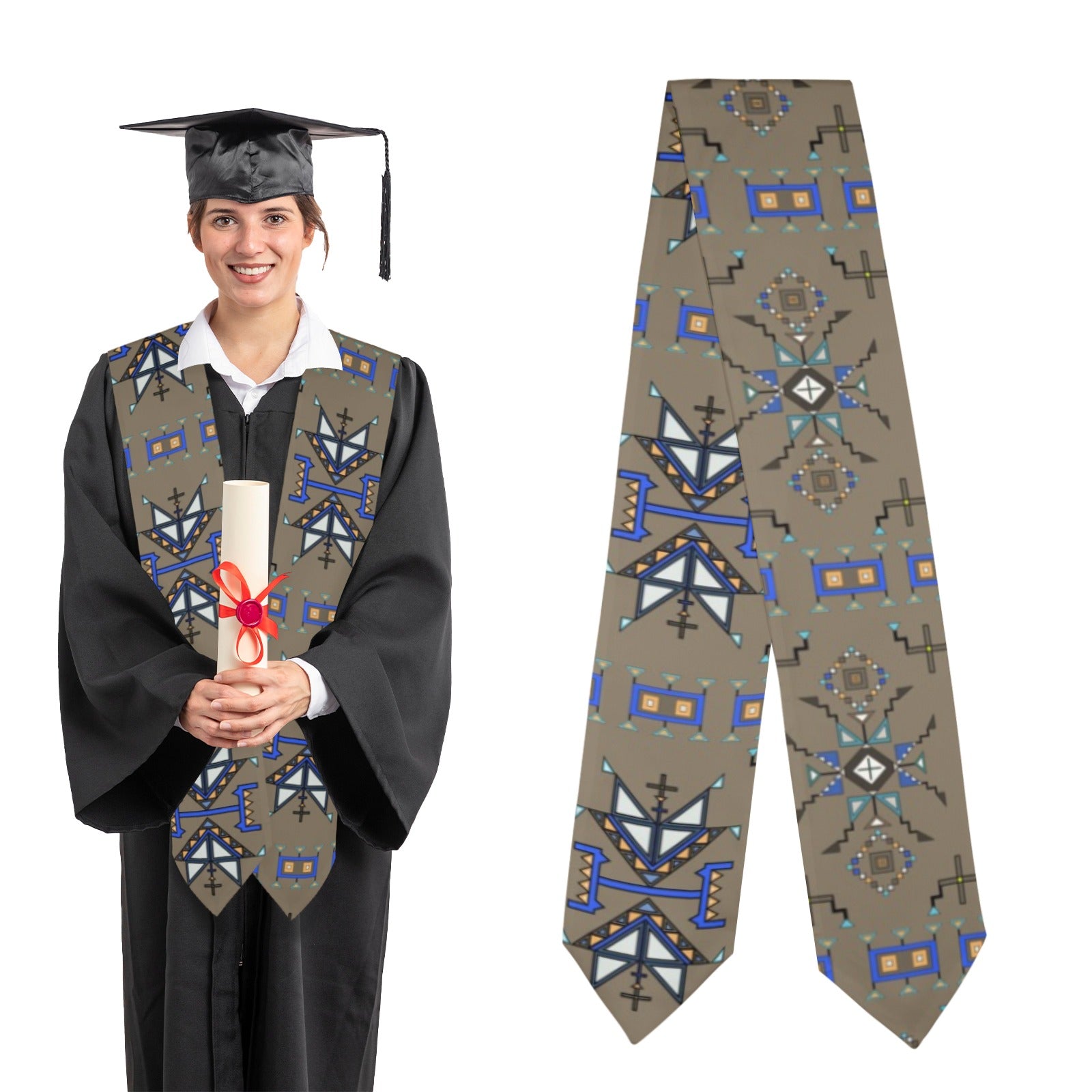 Eagle Strike Brown Graduation Stole