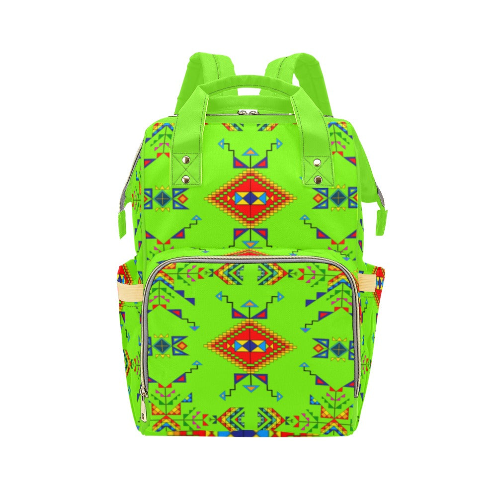 Buffalo Jump Neon Green Multi-Function Diaper Backpack/Diaper Bag