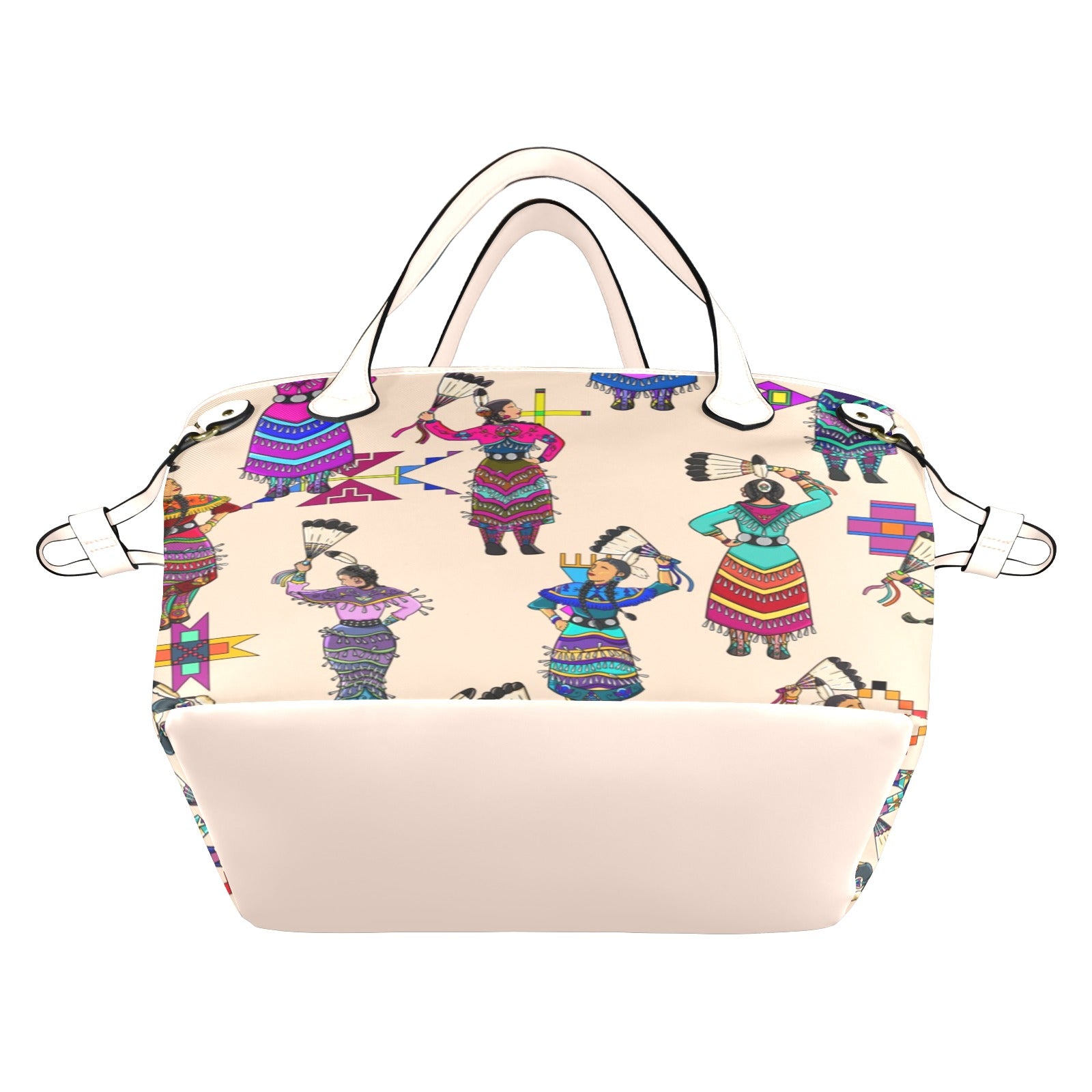 Women's Jingle Dancers Muslin Clover Canvas Tote Bag