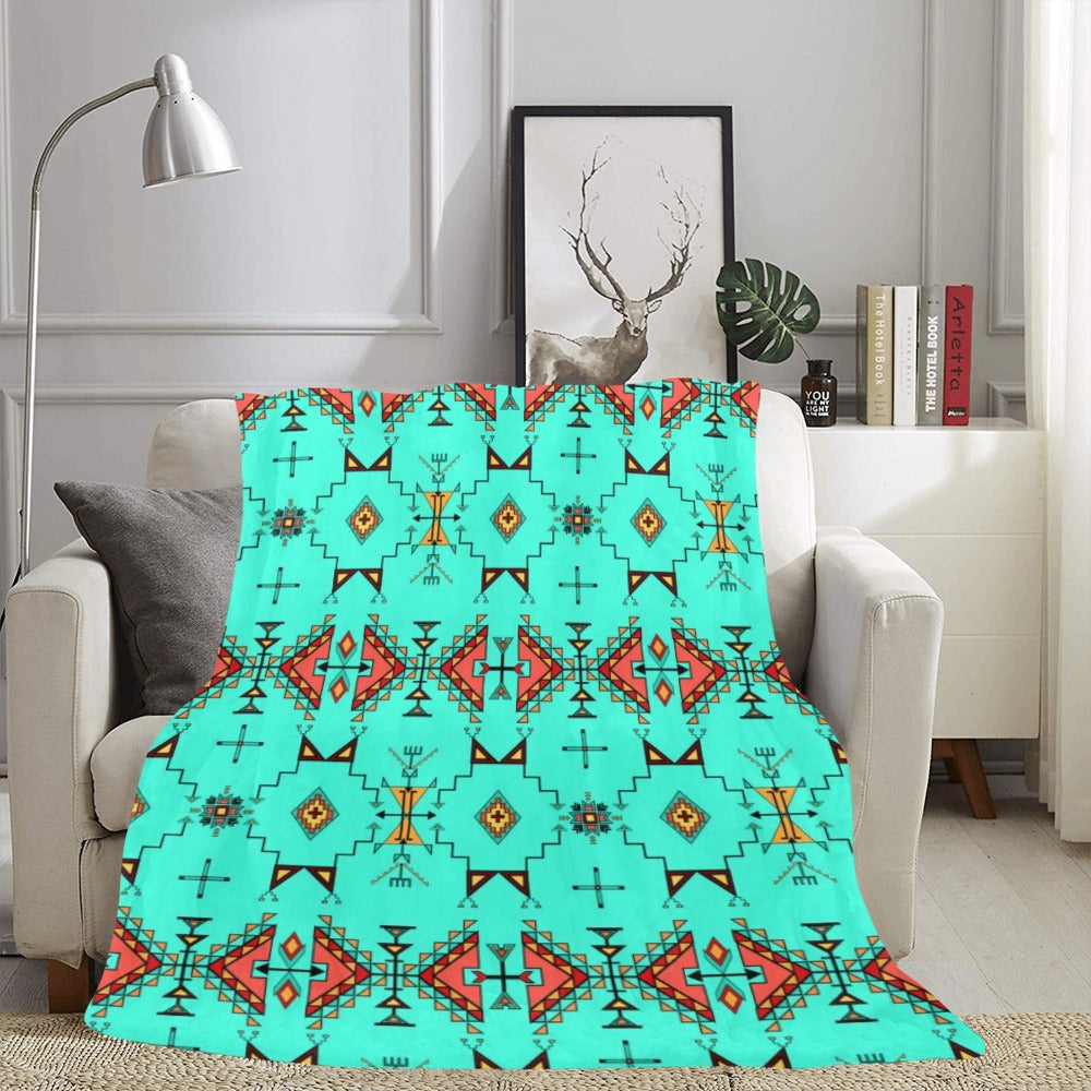 Thunder Flight Turquoise Ultra-Soft Micro Fleece Blanket 60"x80"
