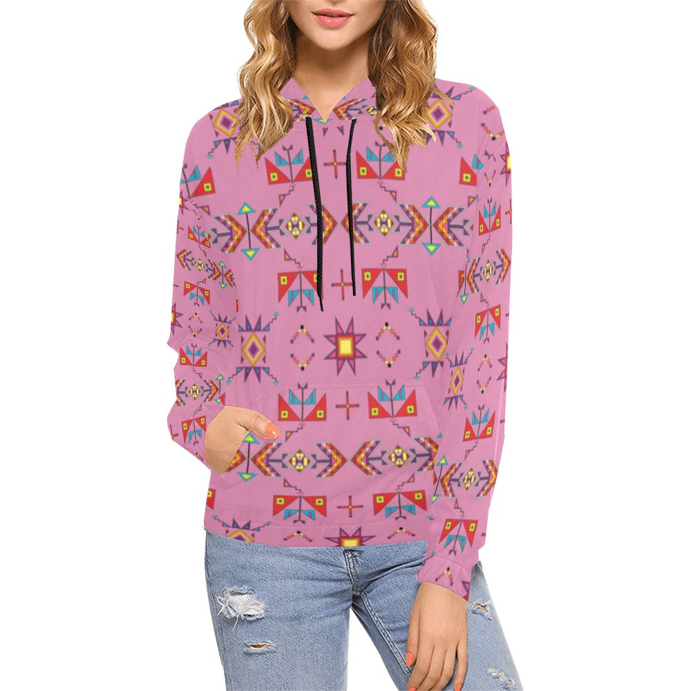 Scattered Generations Pink Hoodie for Women (USA Size)
