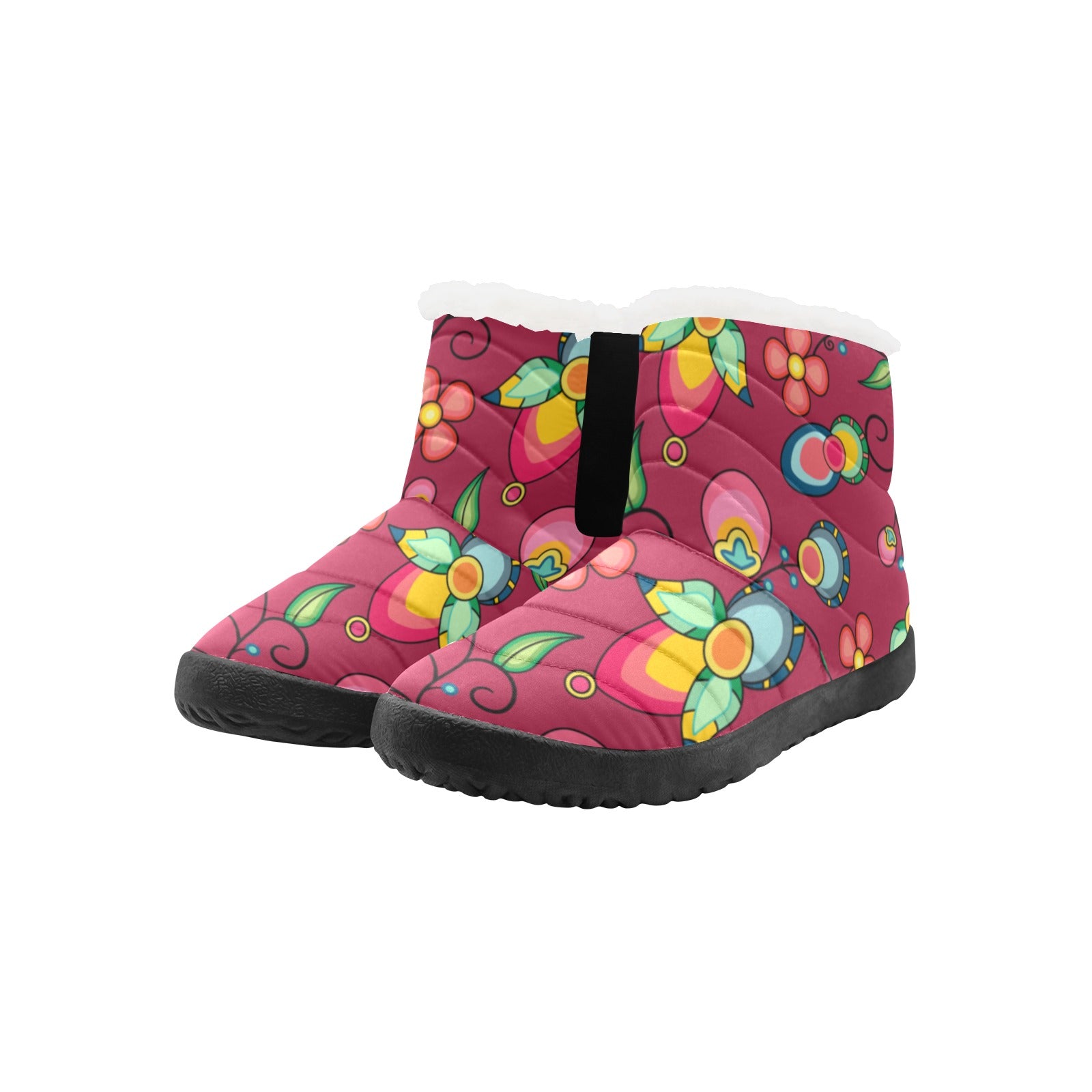 Floral Bounty Magenta Men's Padded Winter Boot