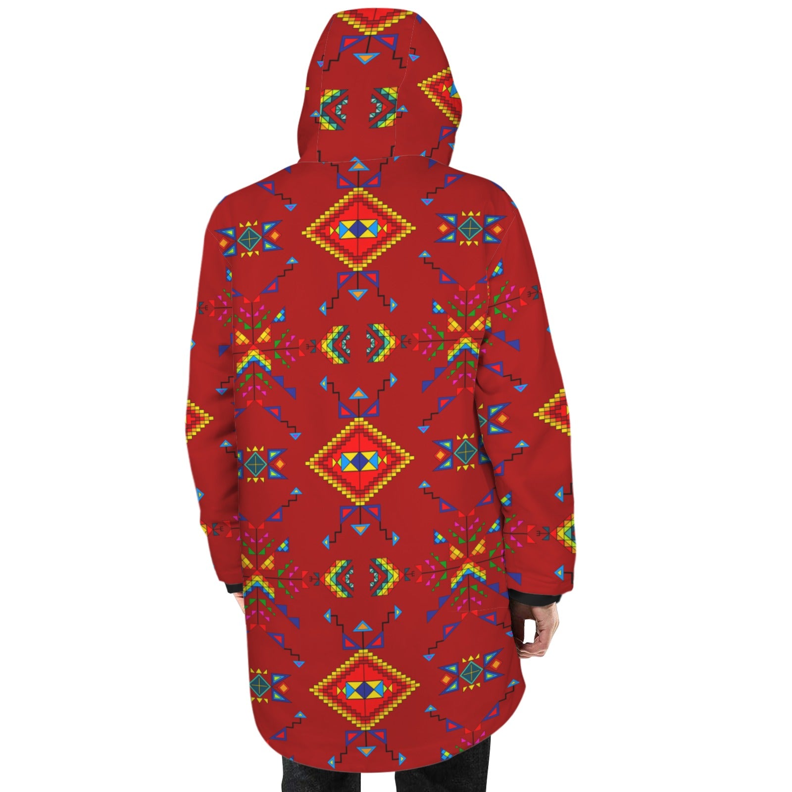 Buffalo Jump Red Unisex Sherpa Lined Hooded Coat