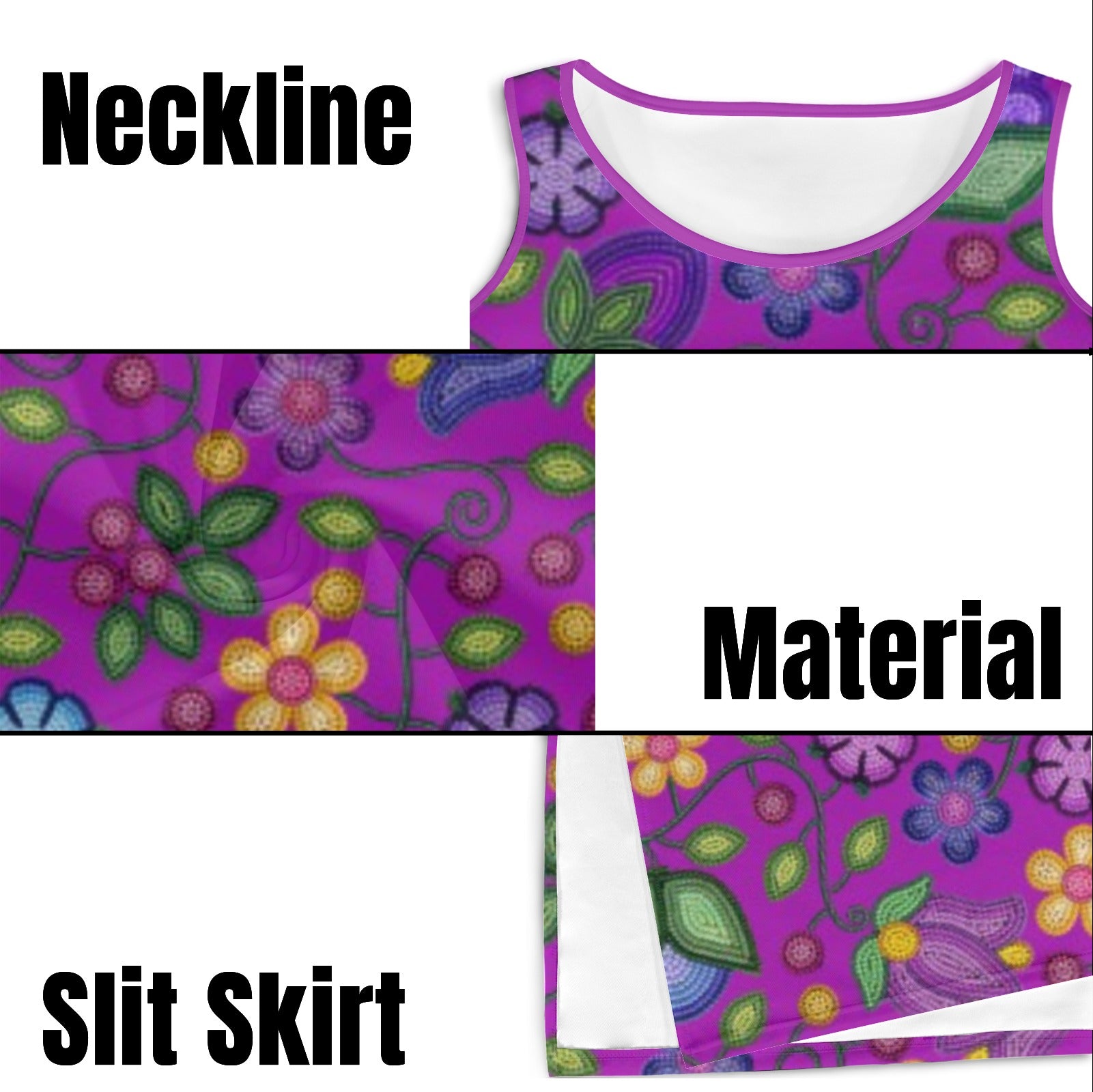 Bloom Uplift Purple Phaedra Sleeveless Open Fork Long Dress
