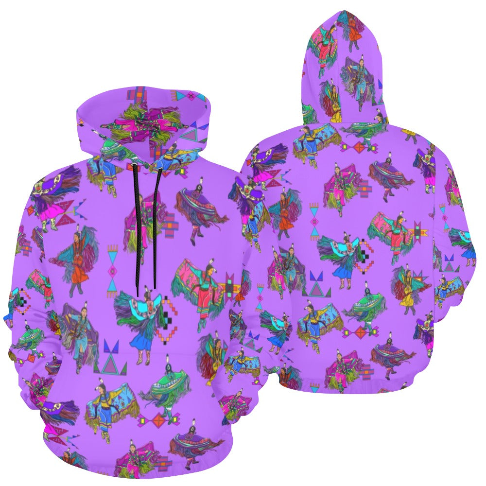 Women's Fancy Dancers Purple Hoodie for Women (USA Size)