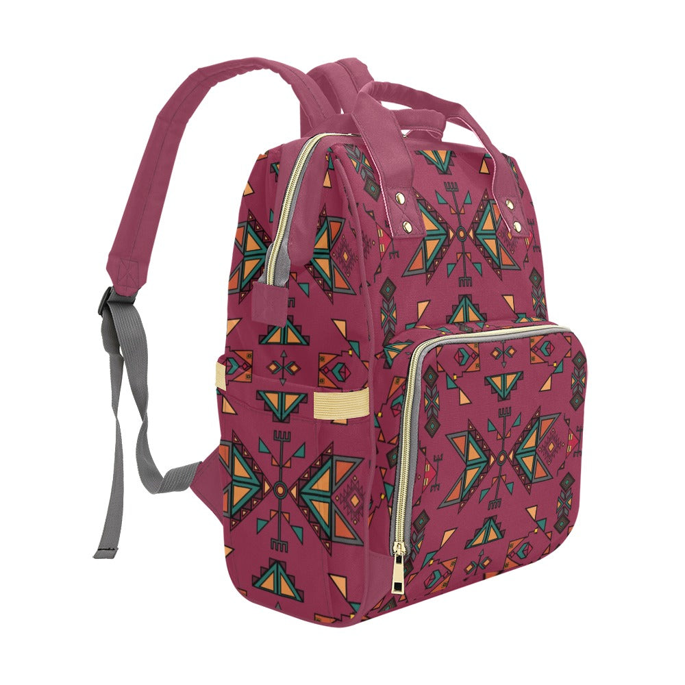 Arrow Dawn Maroon Multi-Function Diaper Backpack/Diaper Bag