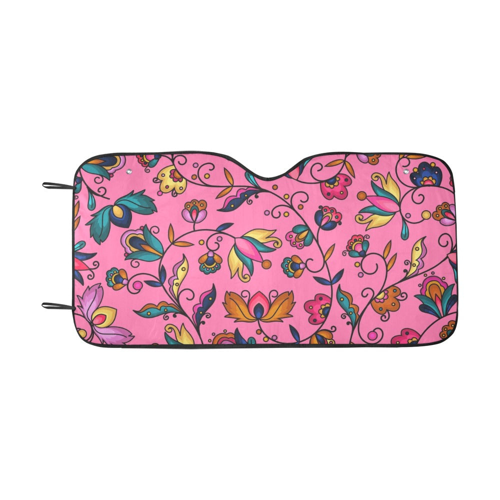Copper Prairie Petals Pink Car Sun Shade 55"x30"