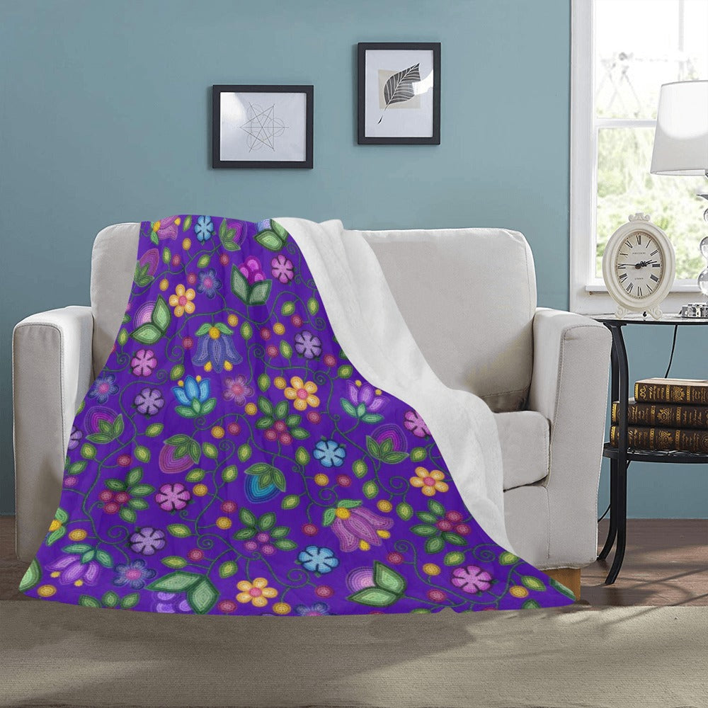 Bloom Uplift Indigo Ultra-Soft Micro Fleece Blanket 50"x60"