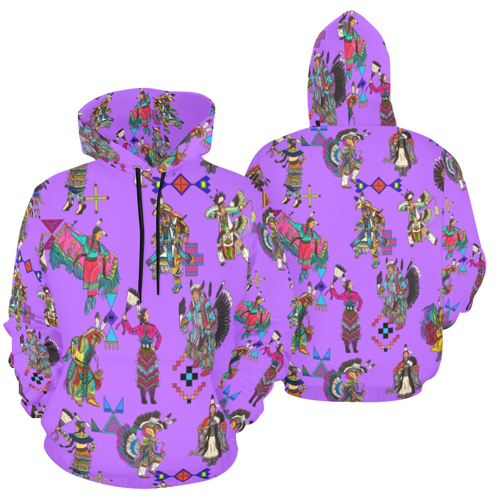 Grand Entry Dancers Purple Hoodie for Men (USA Size)