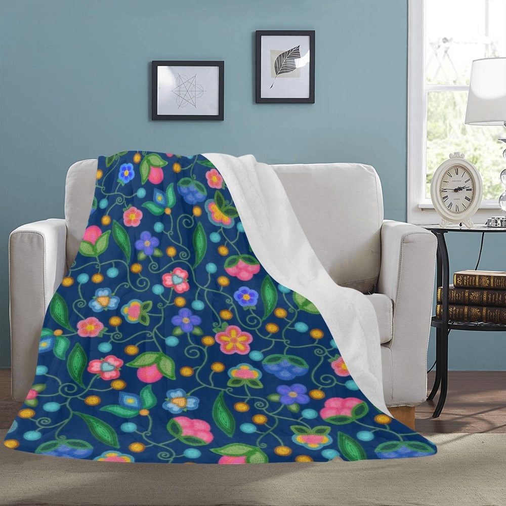 Skyberry Serenade Navy Ultra-Soft Micro Fleece Blanket 60"x80"
