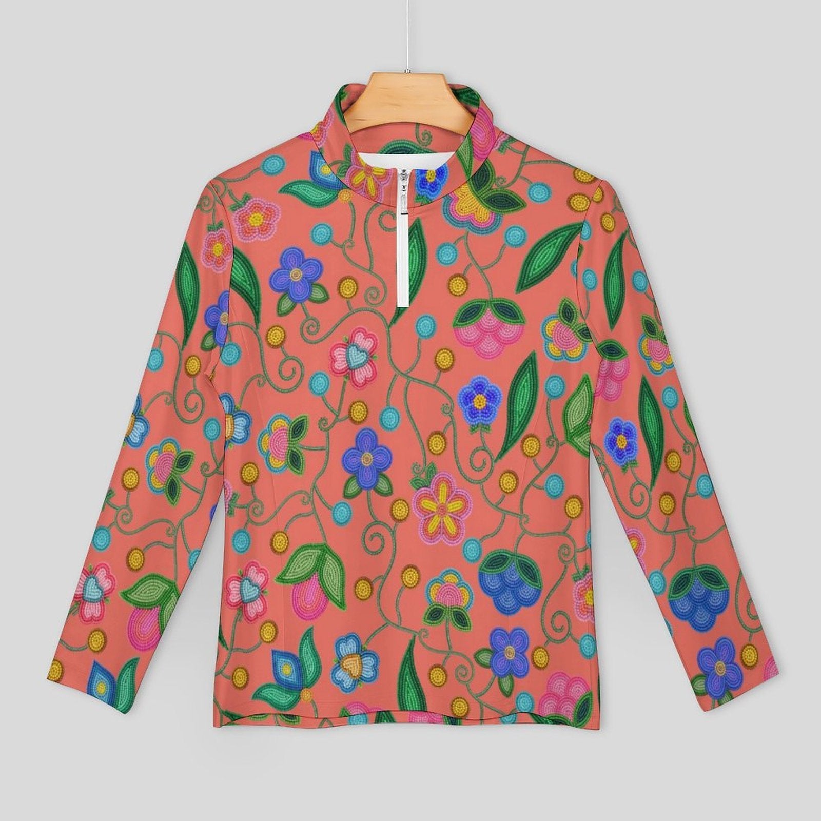Skyberry Serenade Peach Long Sleeve Yoga Shirt