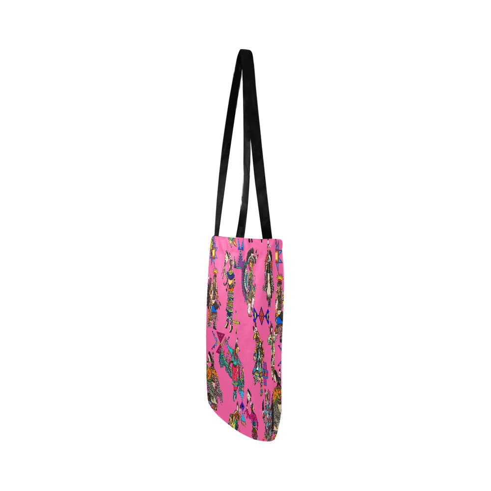 Grand Entry Dancer Pink Reusable Shopping Bag (Two sides)