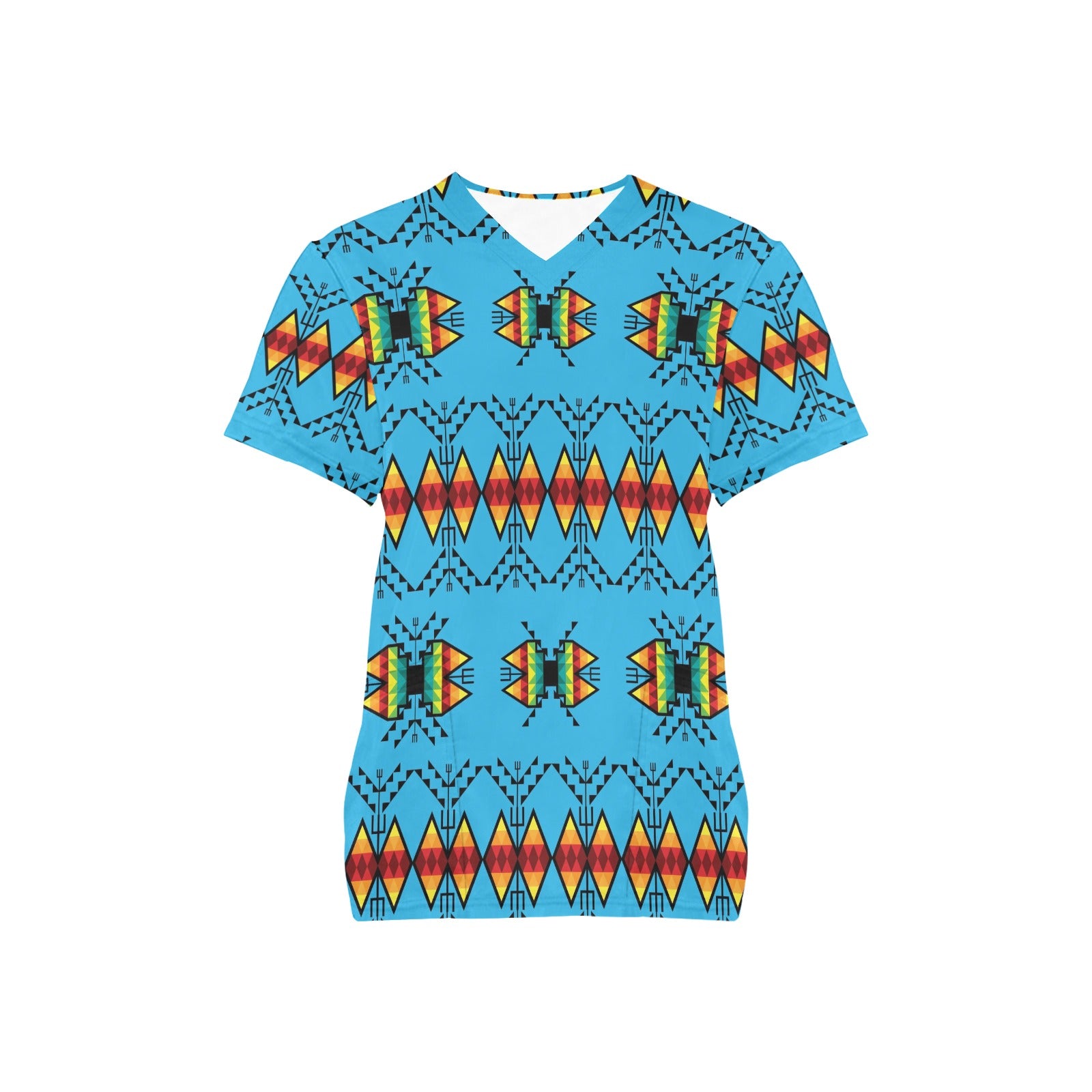 Sacred Trust Sky Scrub Top