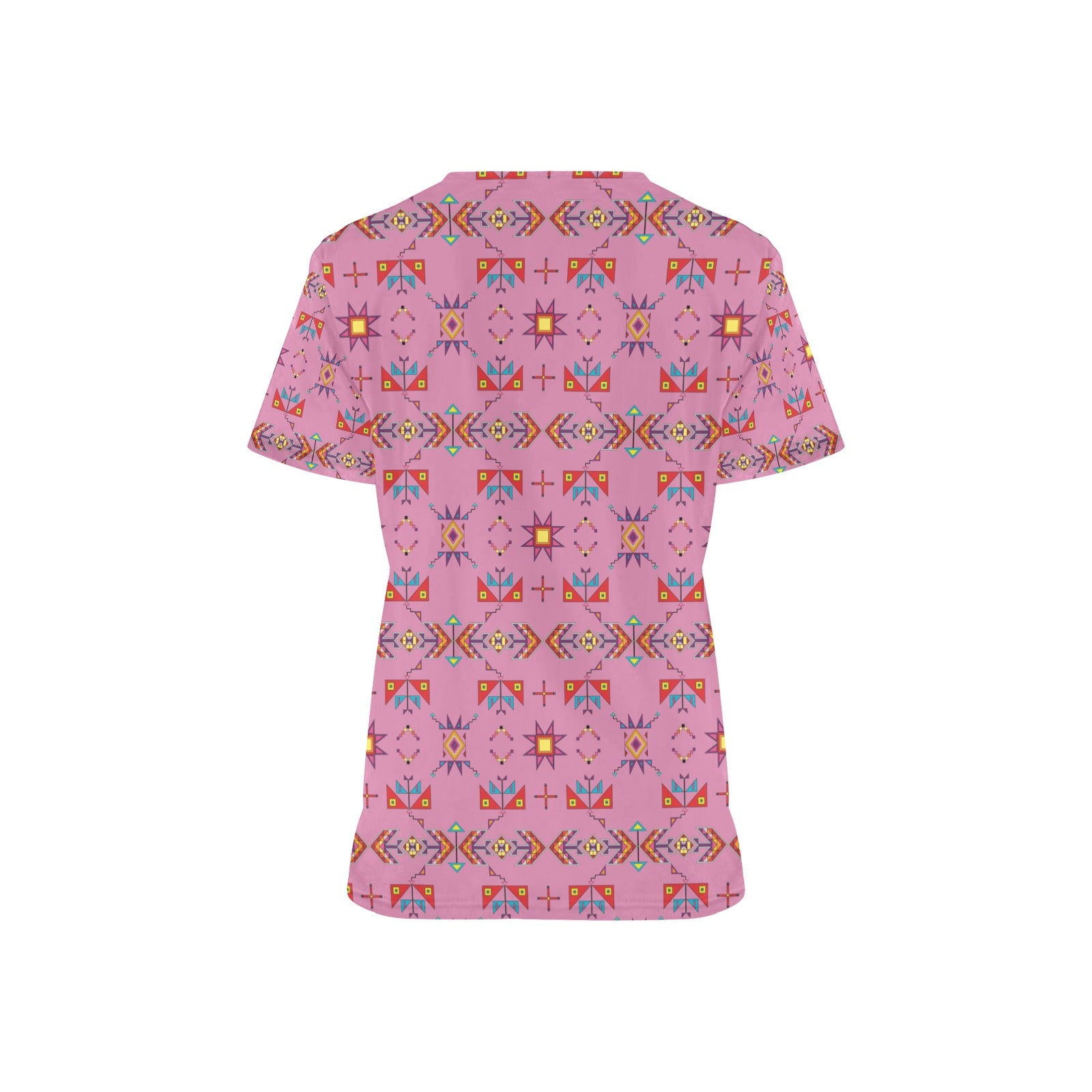 Scattered Generations Pink Scrub Top