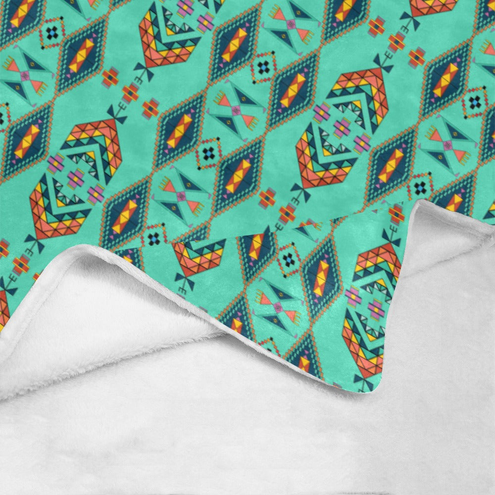 Travois Tipi Smoky Sky Ultra-Soft Micro Fleece Blanket 40"x50"