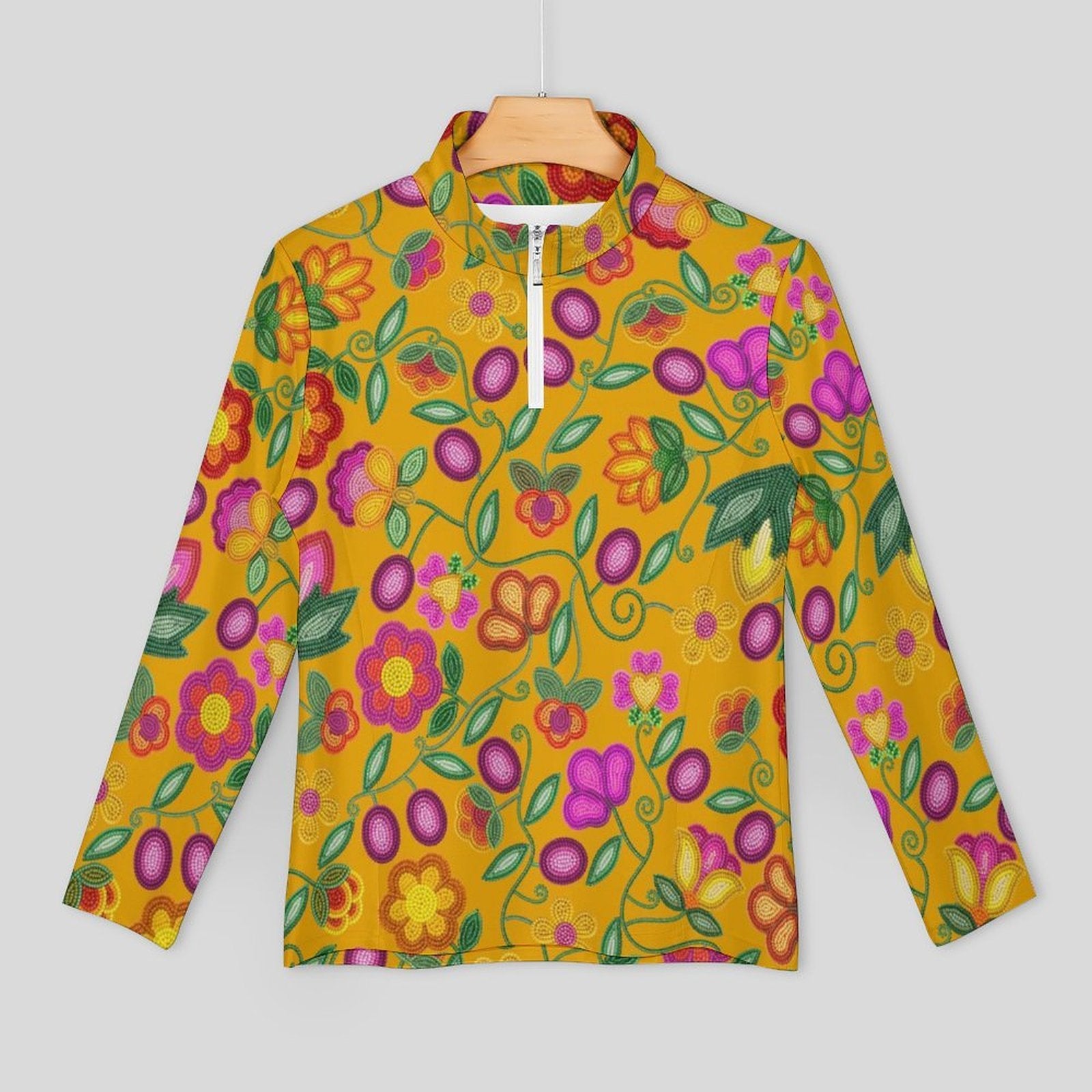 Boreal Bounty Yellow Long Sleeve Yoga Shirt
