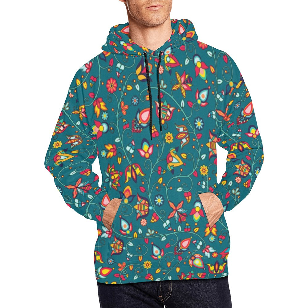 Thorny Path Teal Hoodie for Men (USA Size)