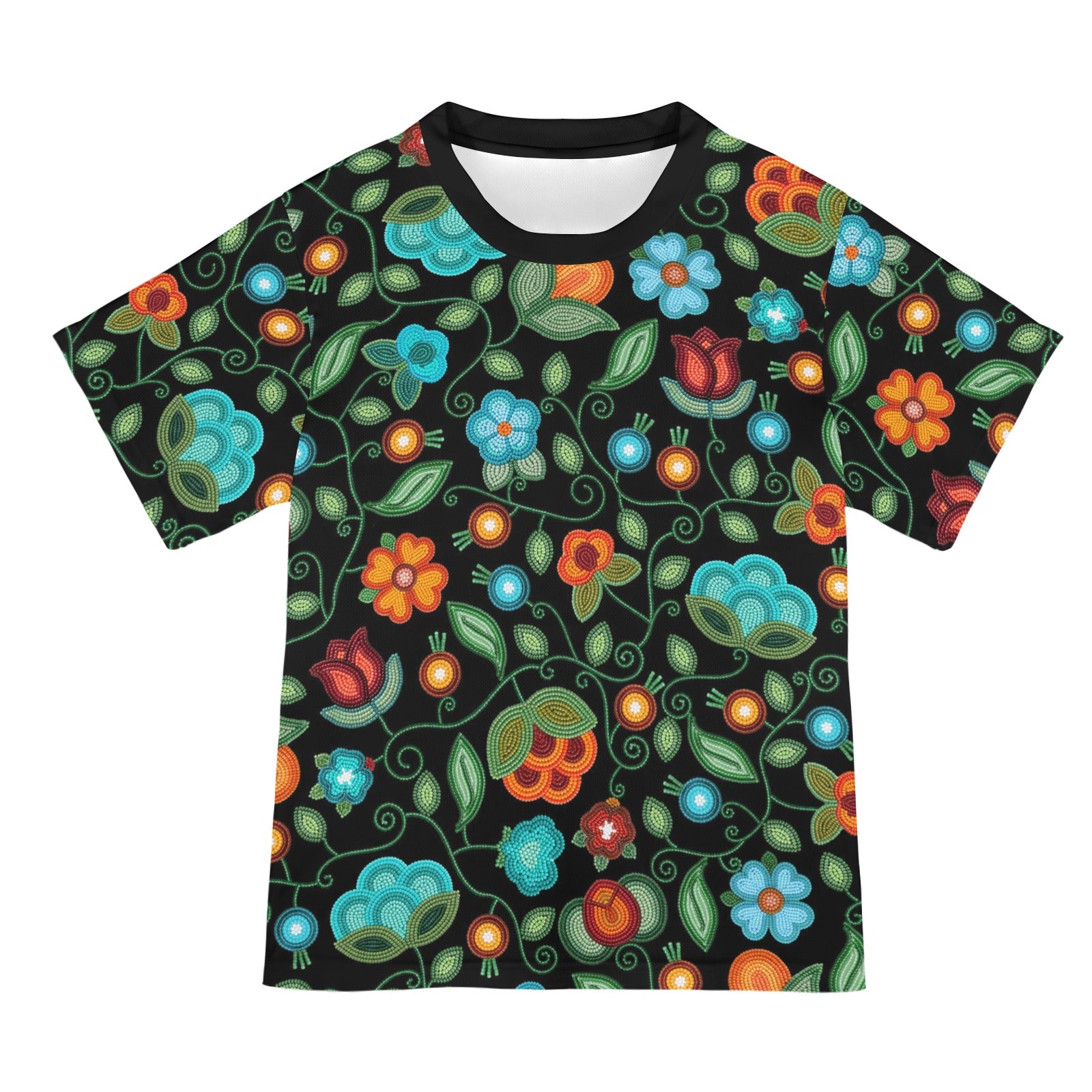 Prairie Fire Petals Black T-shirt for Women