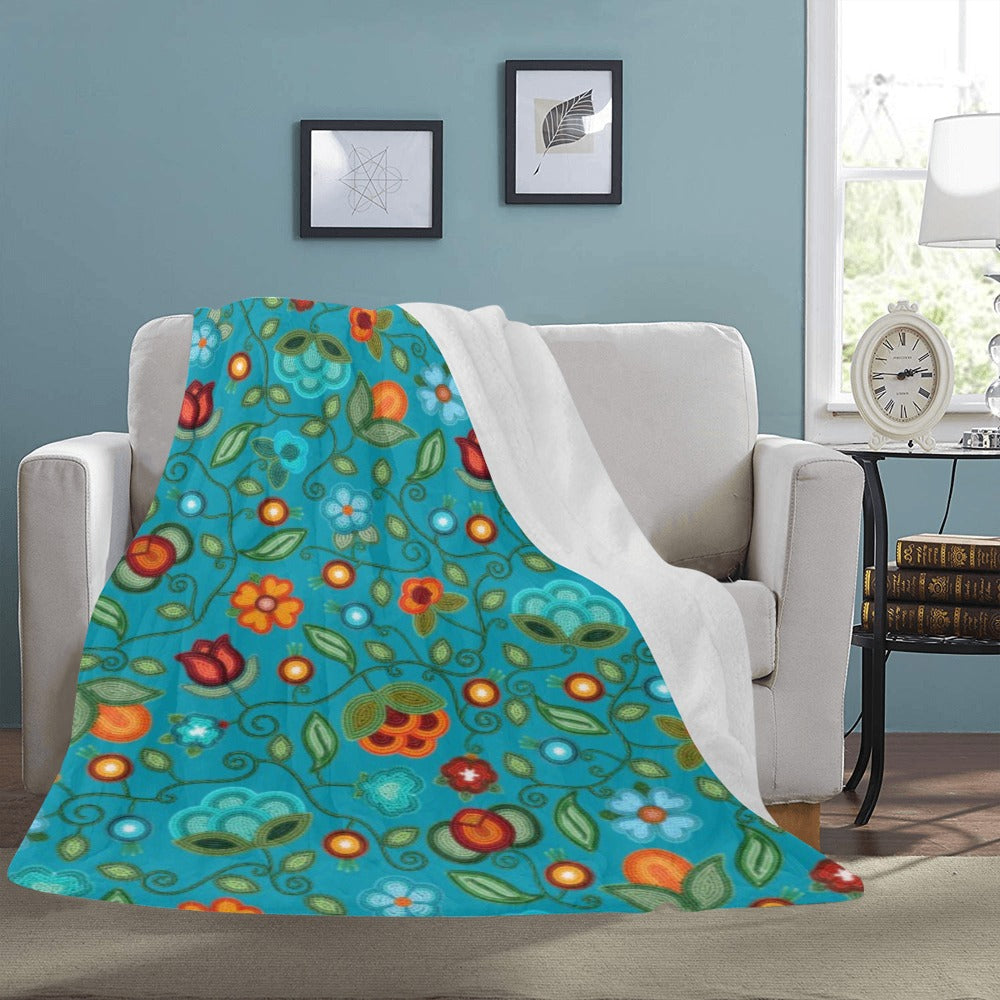 Prairie Fire Petals Ocean Ultra-Soft Micro Fleece Blanket 60"x80"