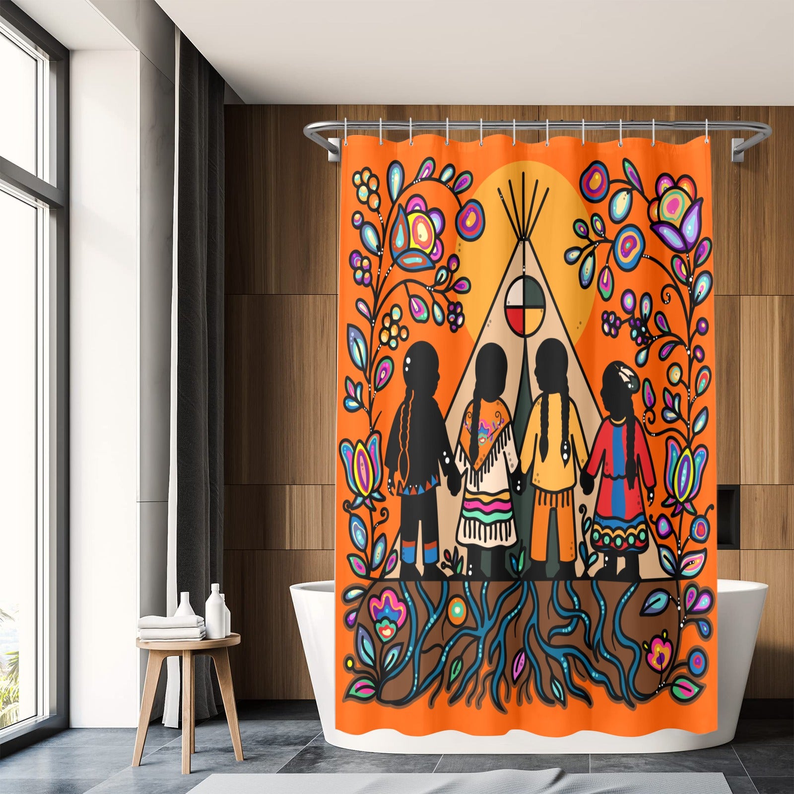 Rooted in Culture Shower Curtain 69"x72"