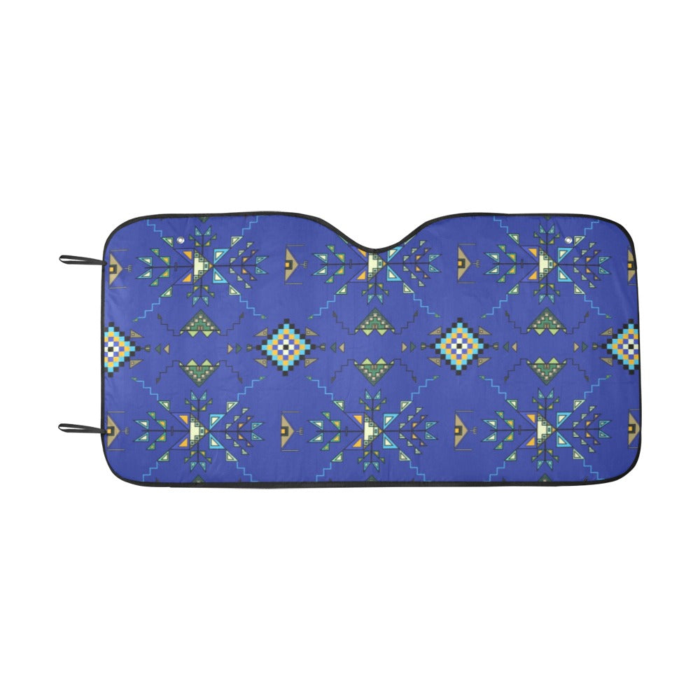 Bear Shield Dark Blue Car Sun Shade 55"x30"
