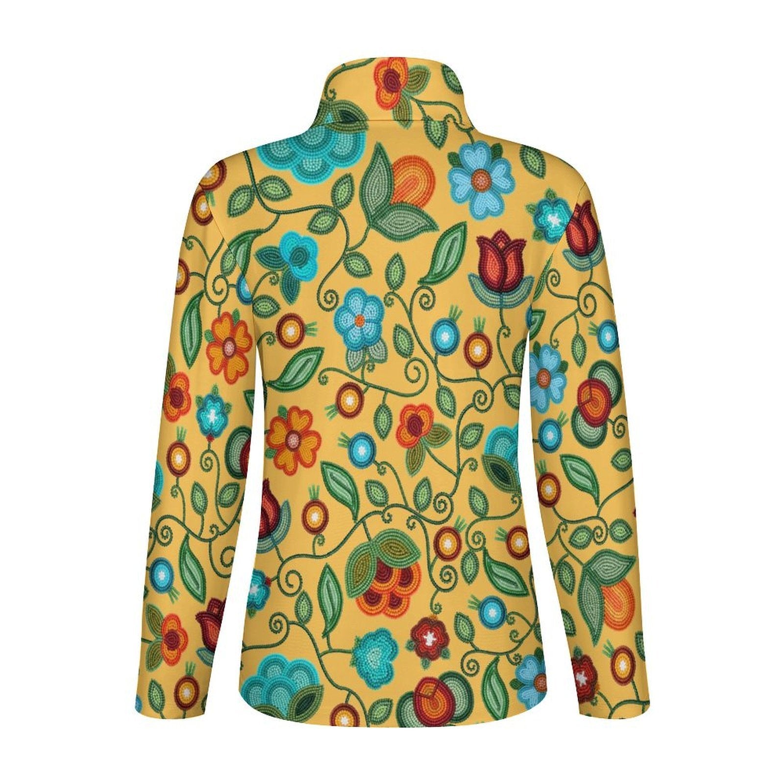 Prairie Fire Petals Honey Long Sleeve Yoga Shirt