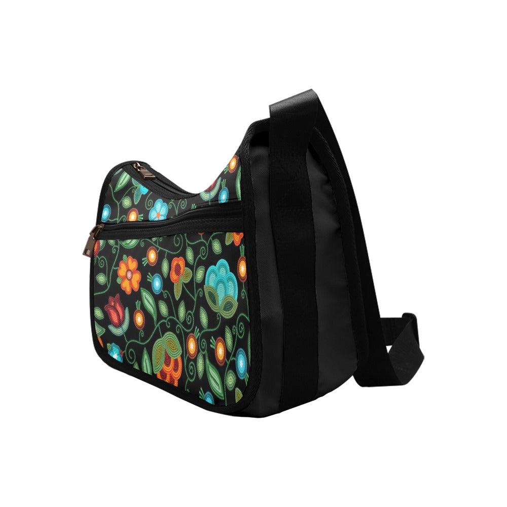 Prairie Fire Petals Black Crossbody Bag