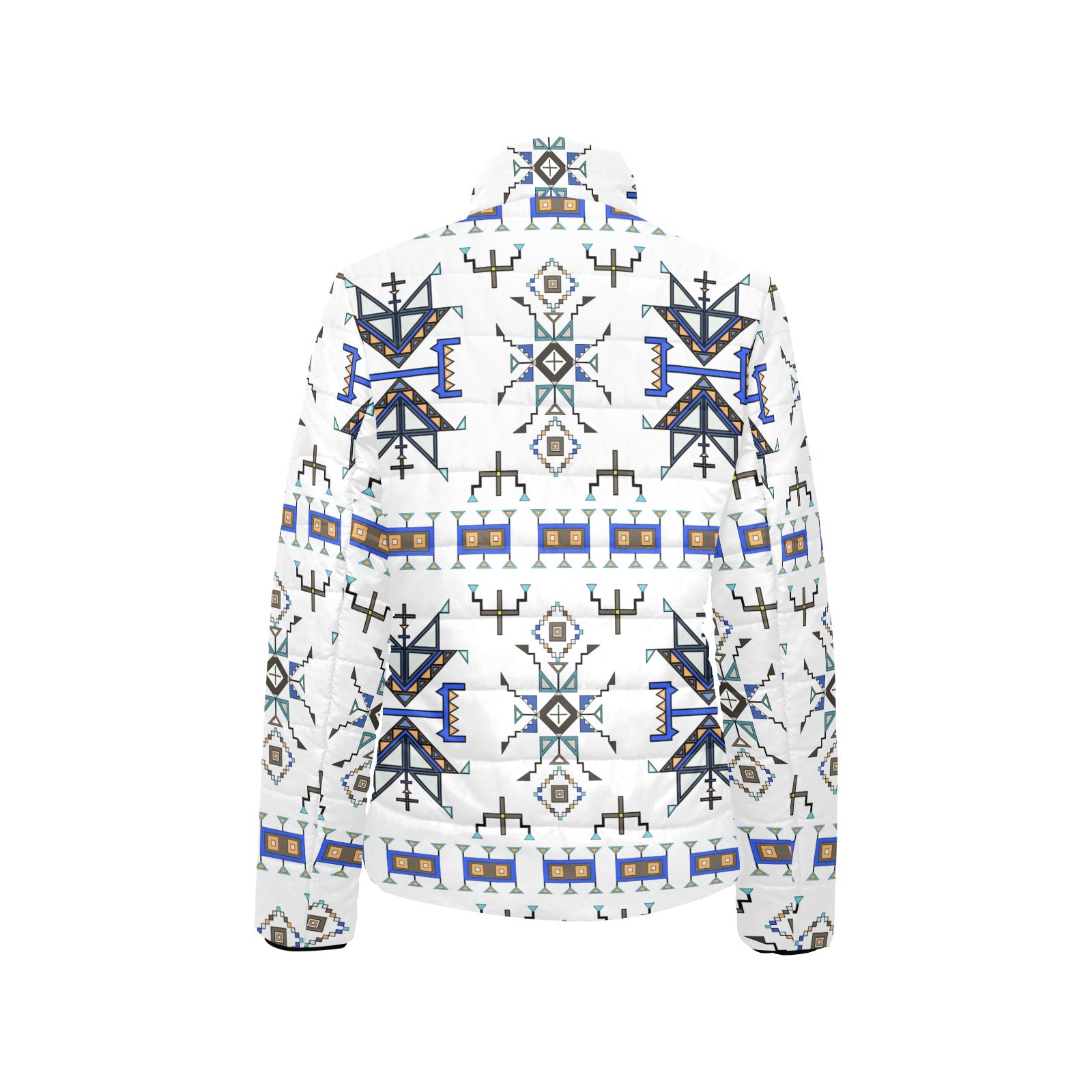 Eagle Strike White Women's Stand Collar Padded Jacket