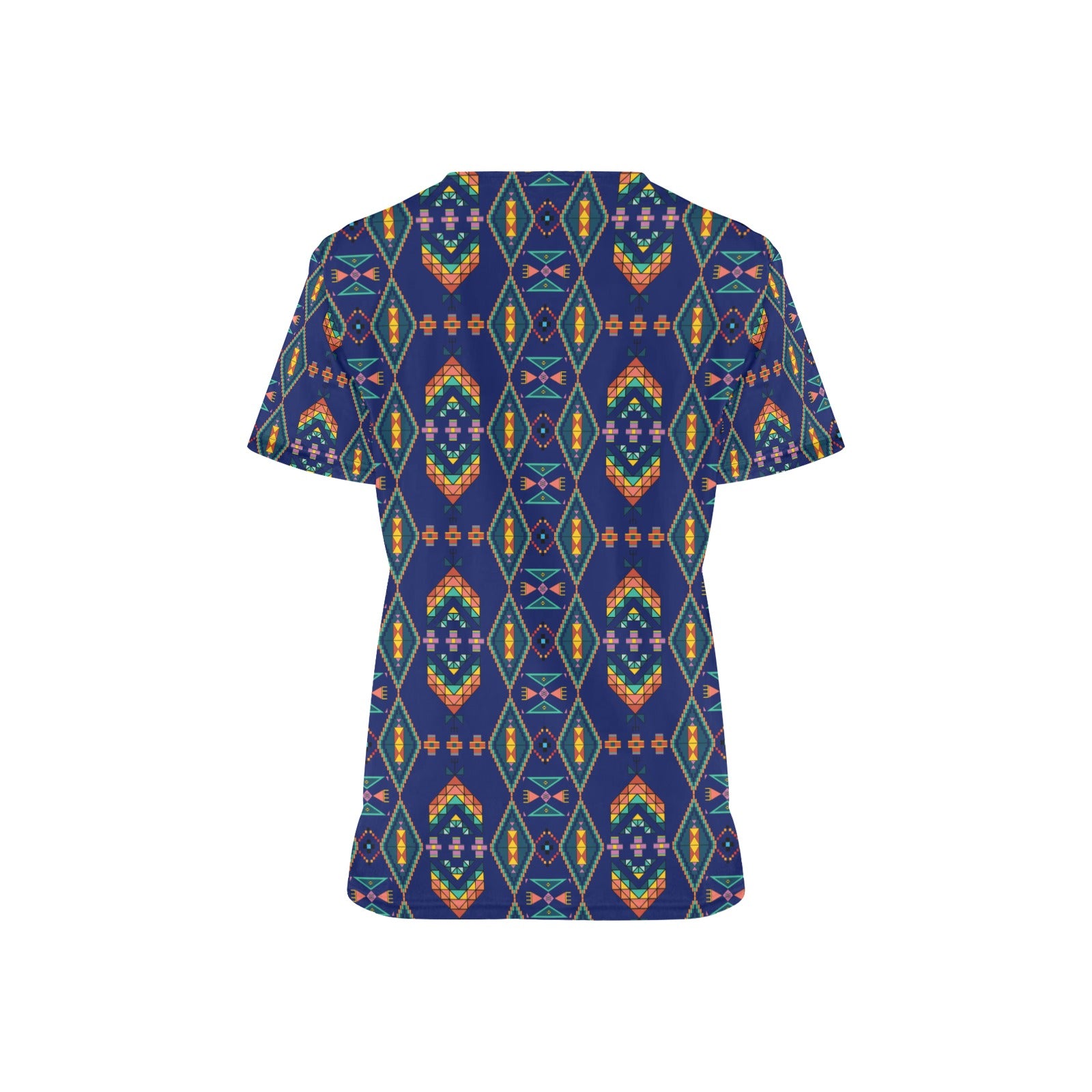 Travois Tipi Blue Scrub Top
