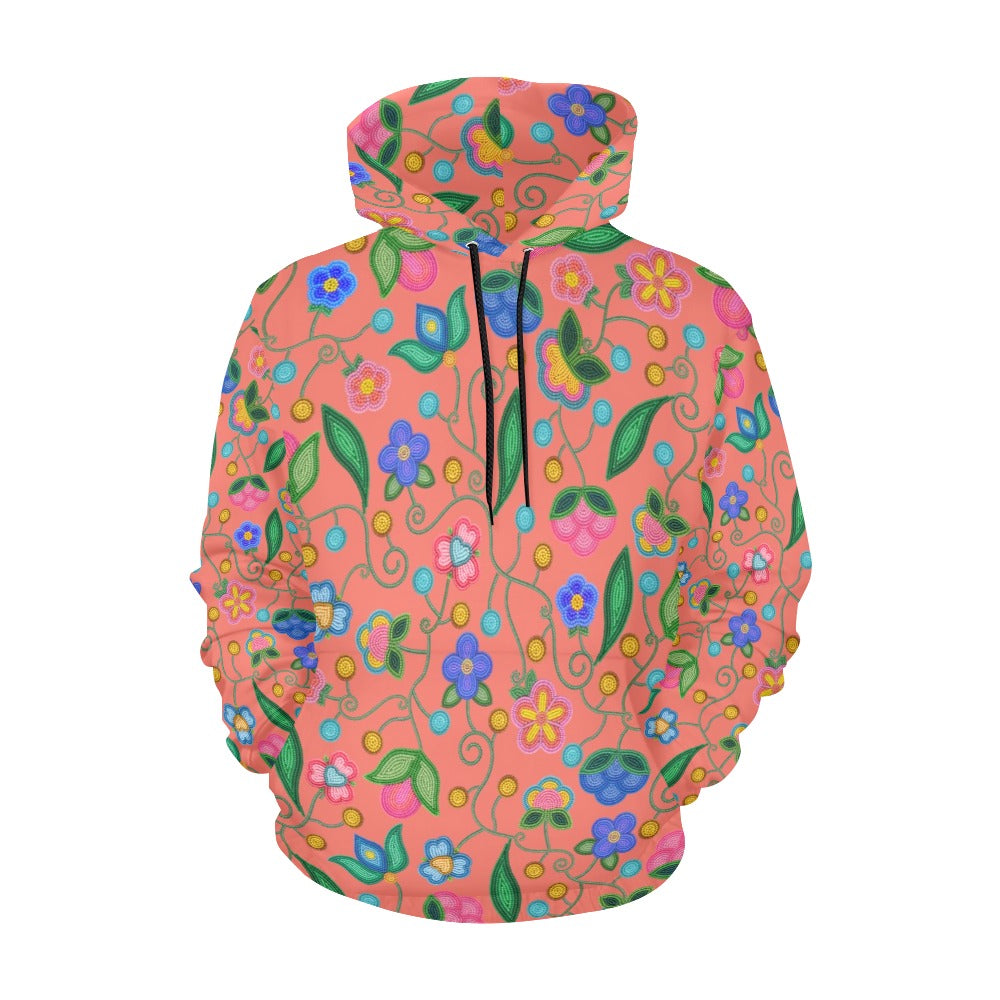 Skyberry Serenade Peach All Over Print Hoodie for Women (USA Size)