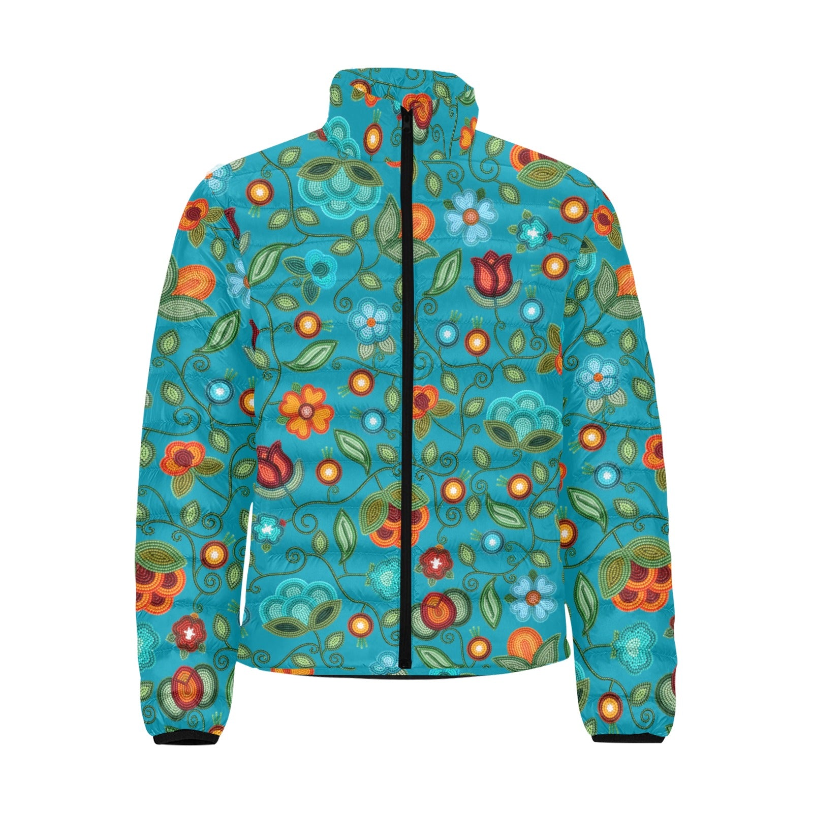 Prairie Fire Petals Ocean Men's Padded Jacket