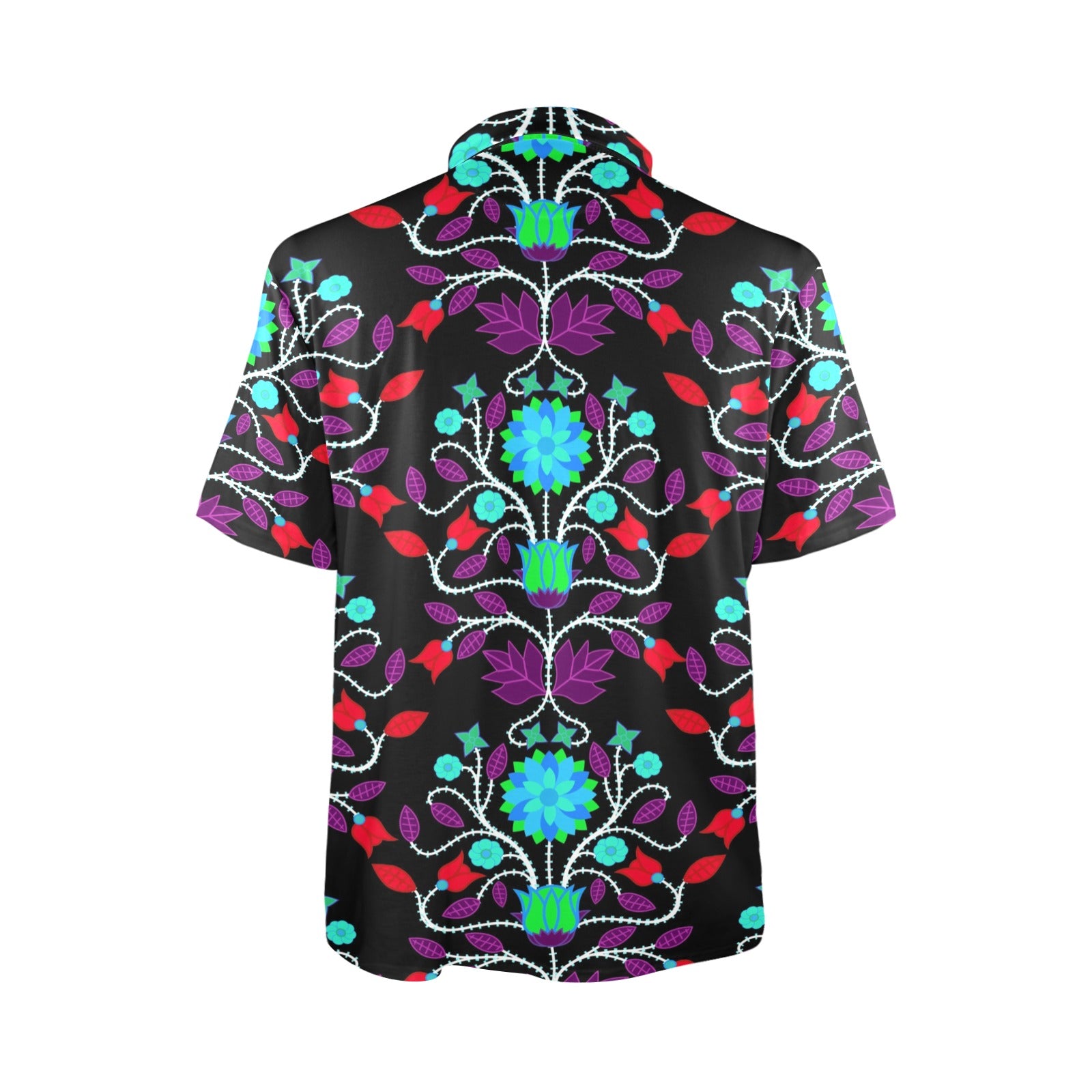 Floral Beadwork Four Clans Winter Polo Shirt