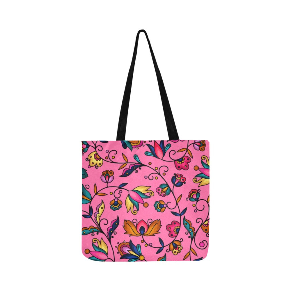 Copper Prairie Petals Pink Reusable Shopping Bag (Two sides)