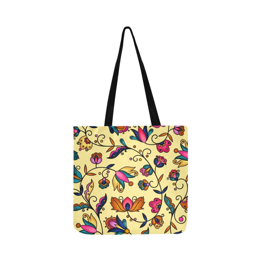 Copper Prairie Petals Yellow Reusable Shopping Bag (Two sides)