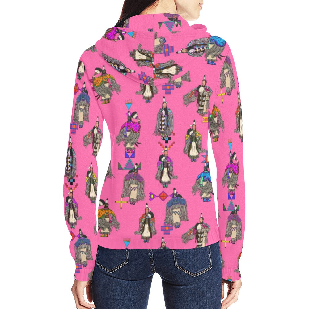 Women's Tradish Dancers Pink Full Zip Hoodie for Women