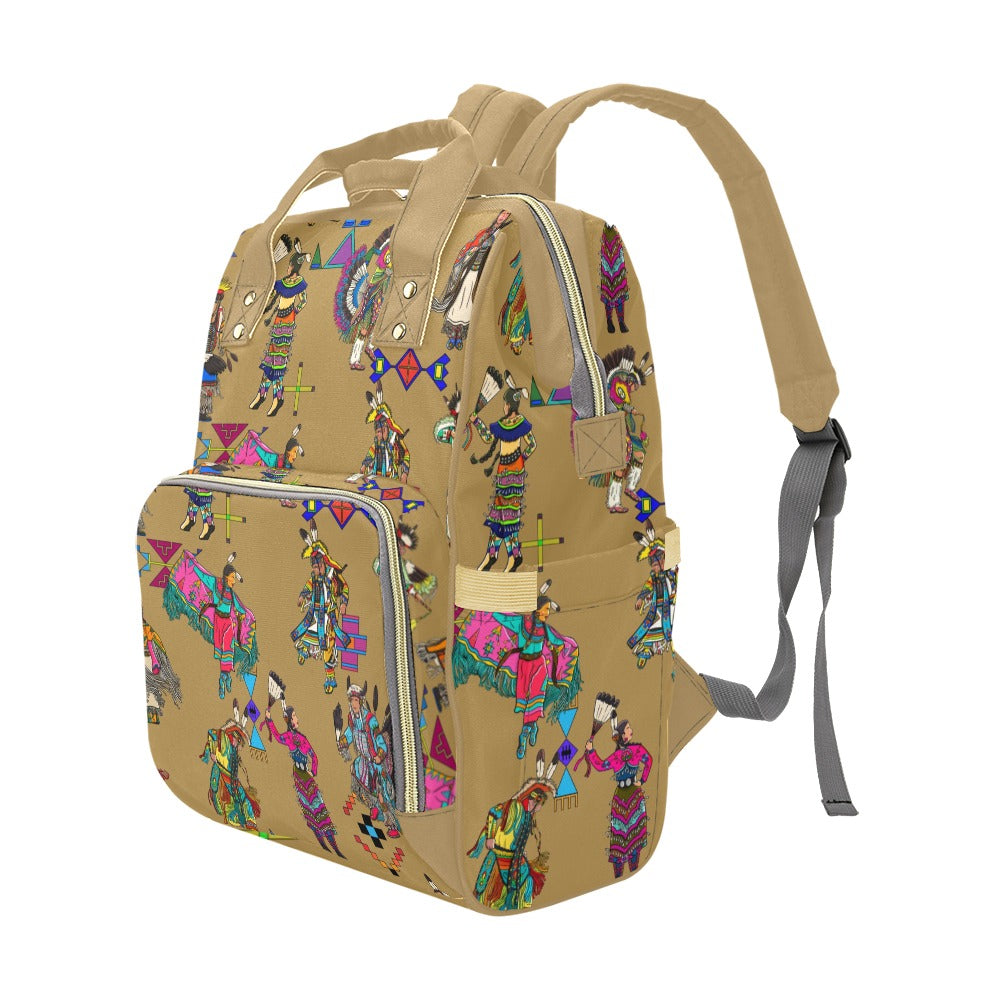Grand Entry Dancers Earth Multi-Function Diaper Backpack/Diaper Bag