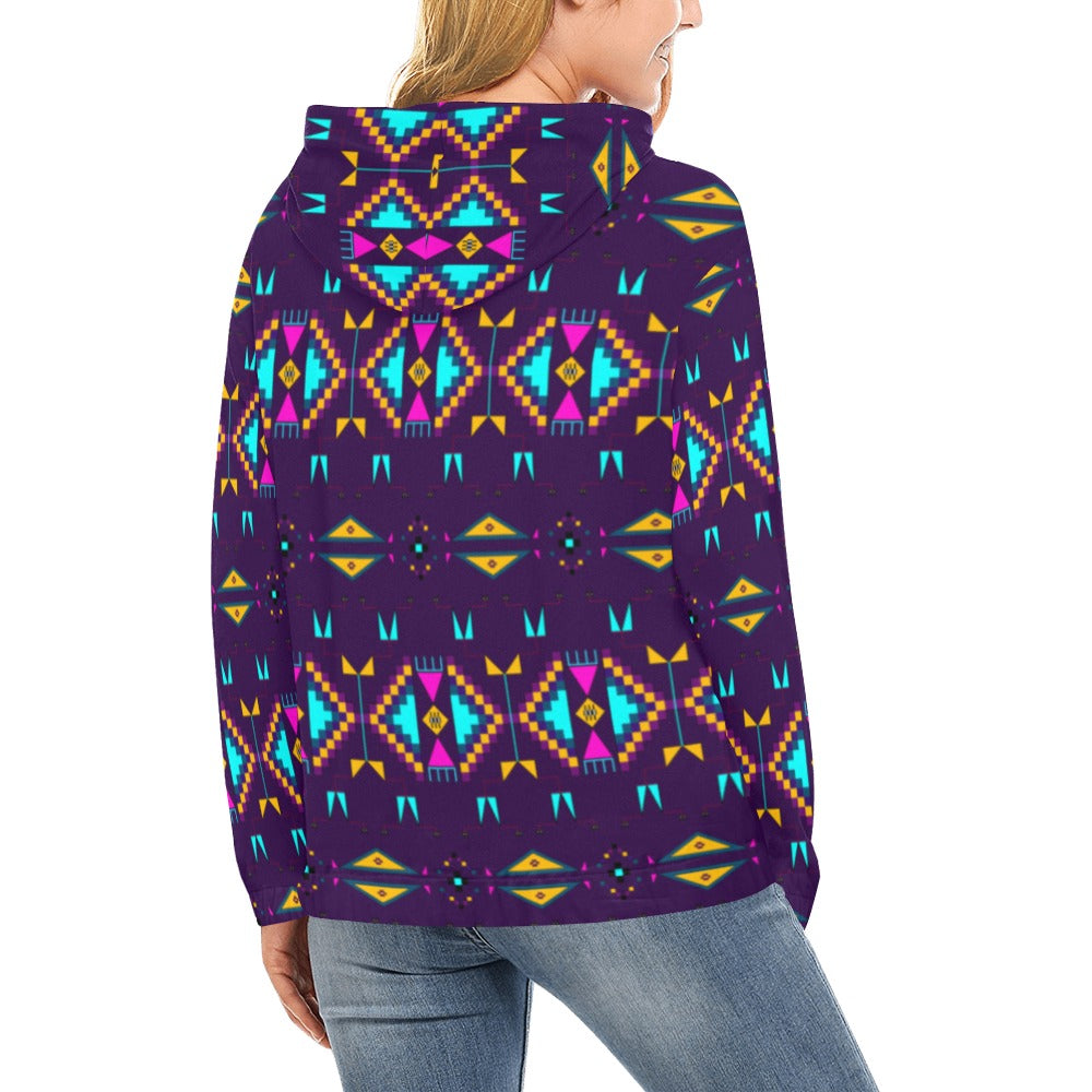 Rite of Passage Dark Purple Hoodie for Women (USA Size)