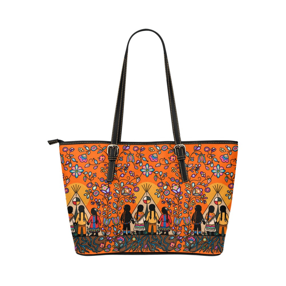 Rooted in Culture Large Leather Tote Bag