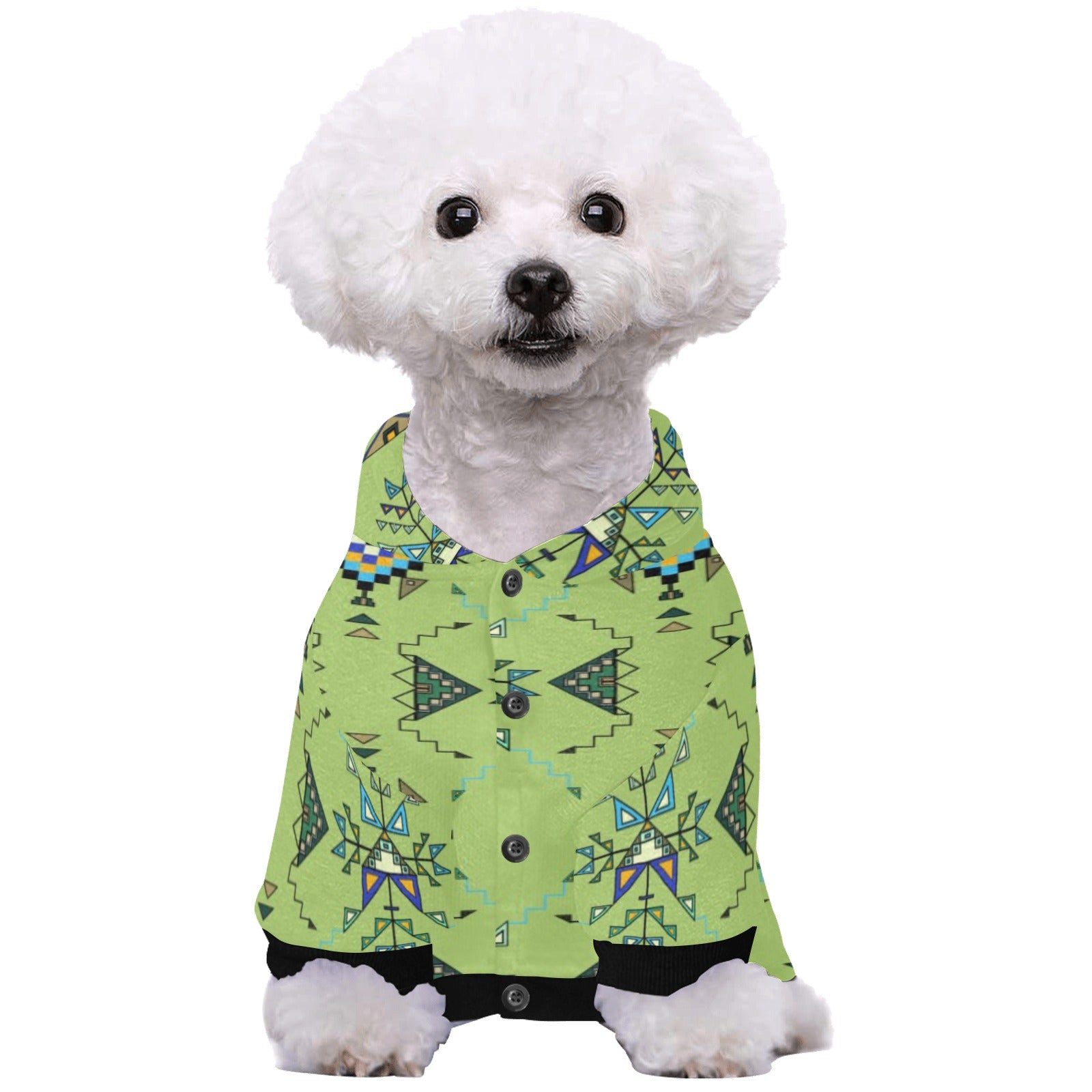 Bear Shield Green Pet Dog Hoodie