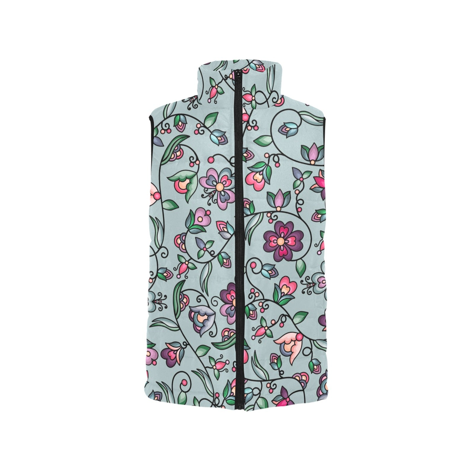 Amber Evening Garland Turquoise Women's Padded Vest Jacket