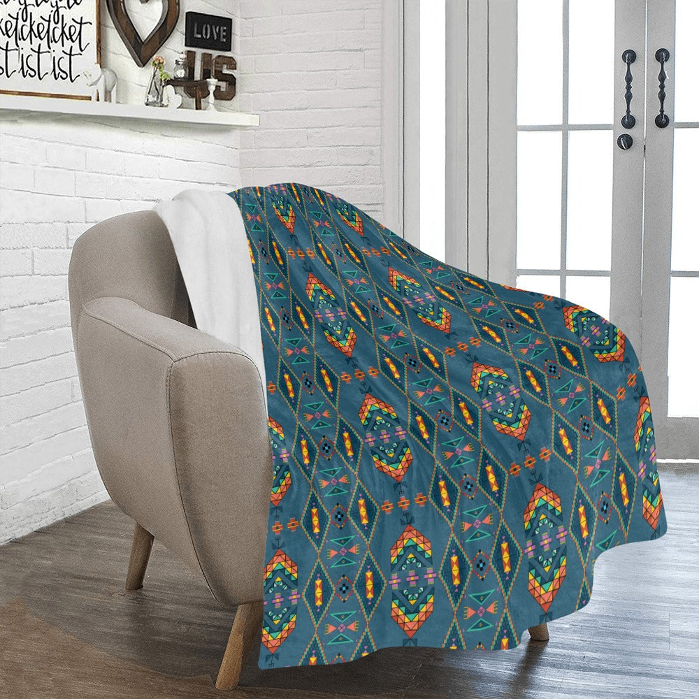 Travois Tipi Deep Lake Ultra-Soft Micro Fleece Blanket 50"x60"